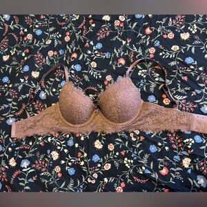 aerie Lace Underwire Bra in dusty pink
